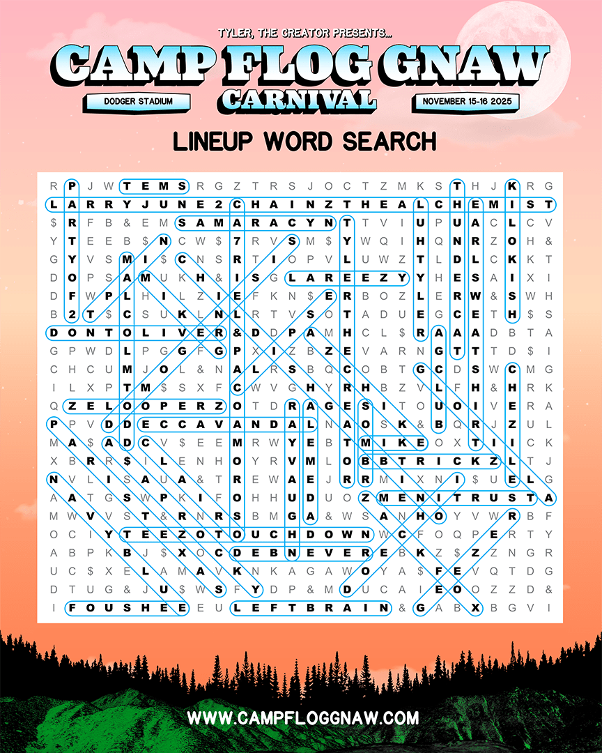 Camp Flog Gnaw Brings A$AP ROCKY, DOECHII, CLIPSE, GloRilla & More to LA’s Dodger Stadium November 15-16,&nbsp;2025